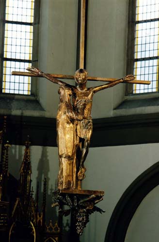 Altarhängekreuz - Bronze