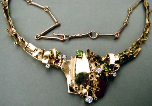 Collier - Gold Brillanten Turmaline